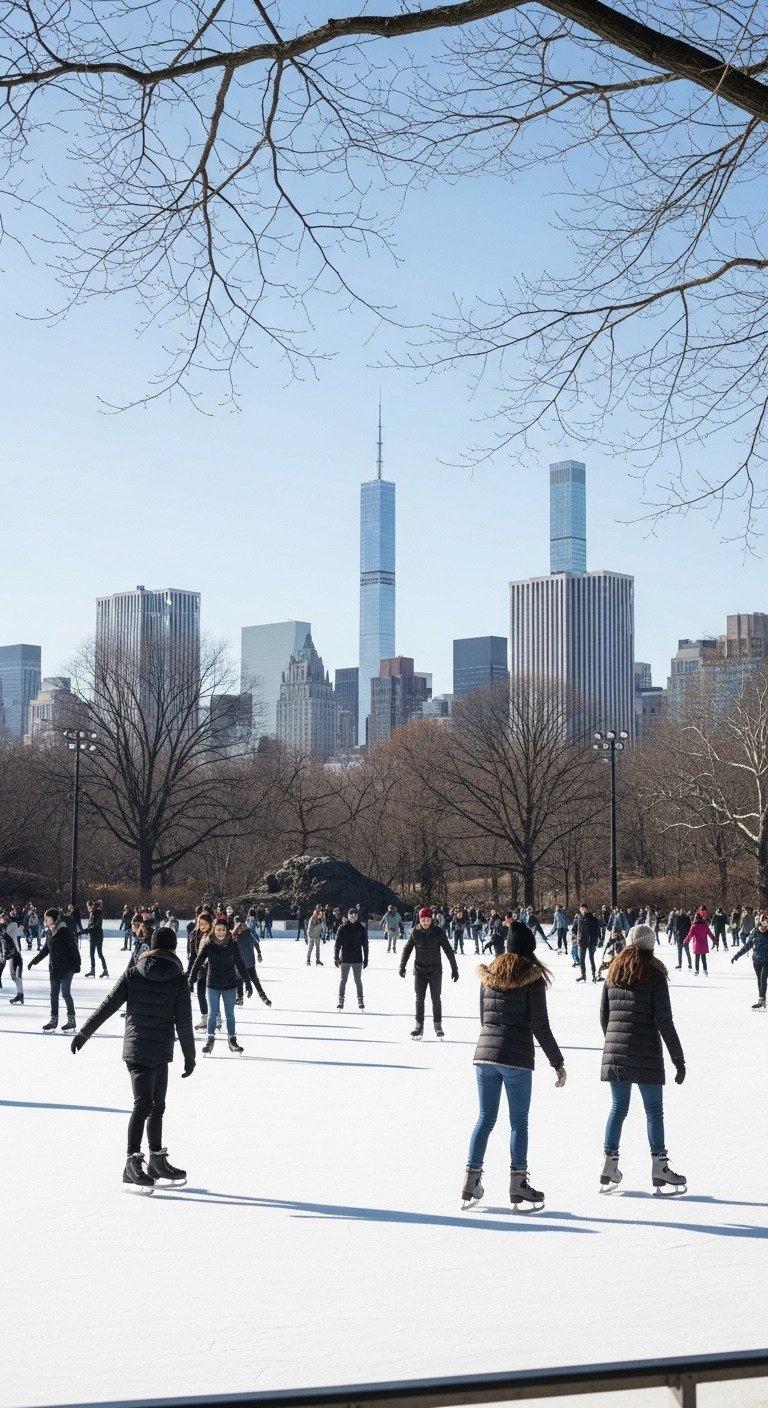 An enchanting Bergdorf Goodman holiday window on 5th Avenue featuring an animatronic character in a lavish, snowy scene.
