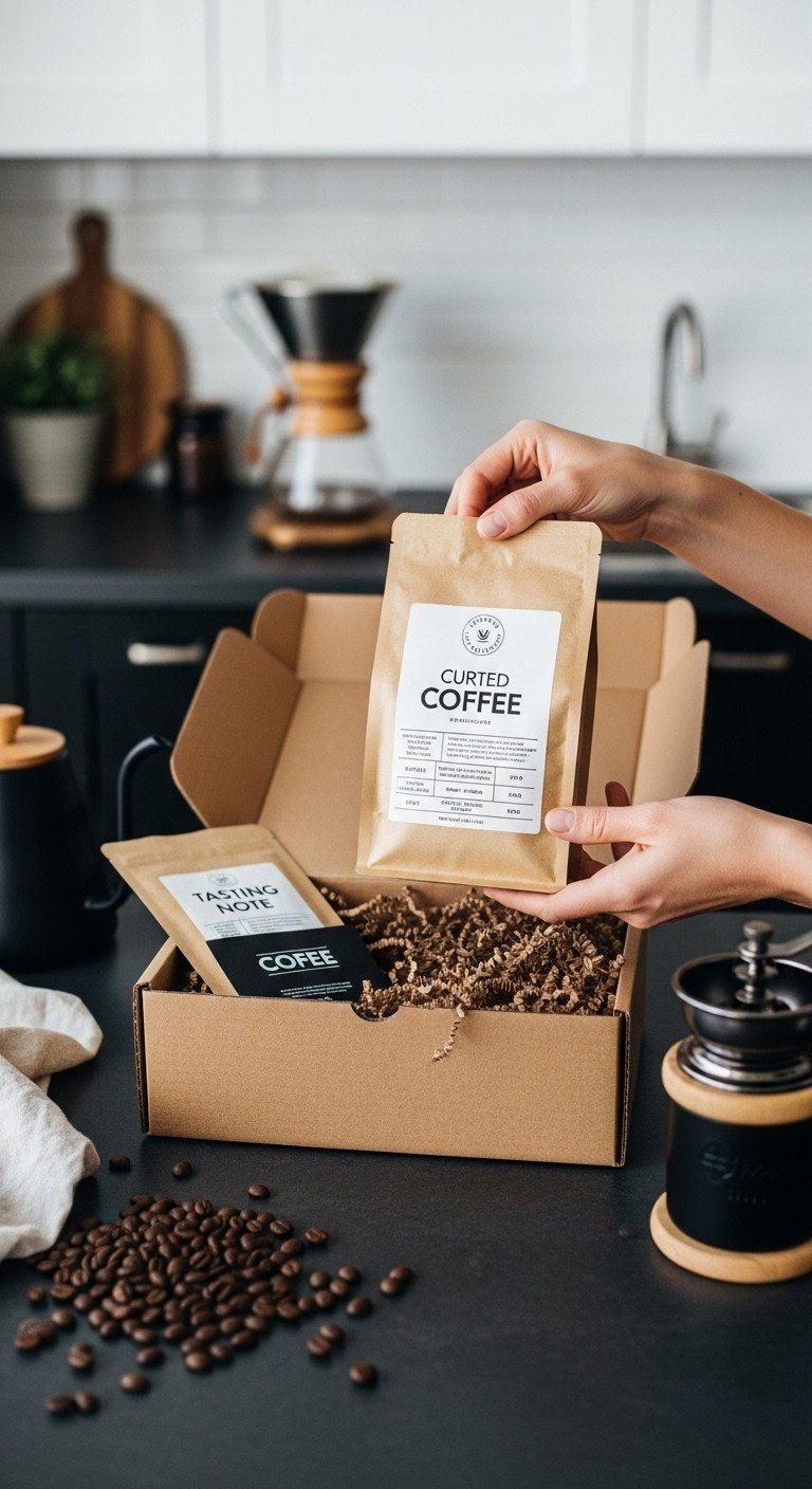 Close-up of feet in cozy socks under a chunky-knit gray weighted blanket on a sofa for a relaxing, serene evening.