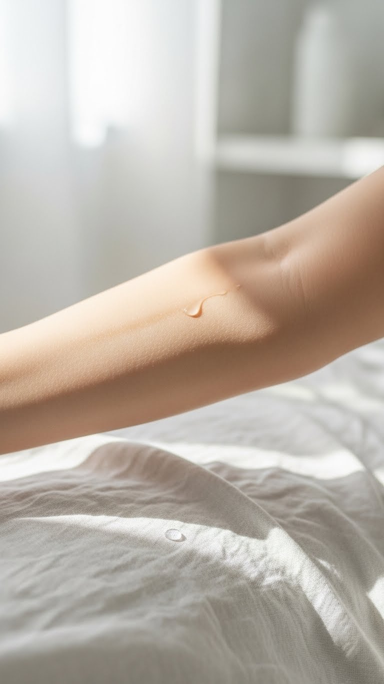 Radiant smooth skin with natural glow showing effective laser hair removal results on forearm or calf