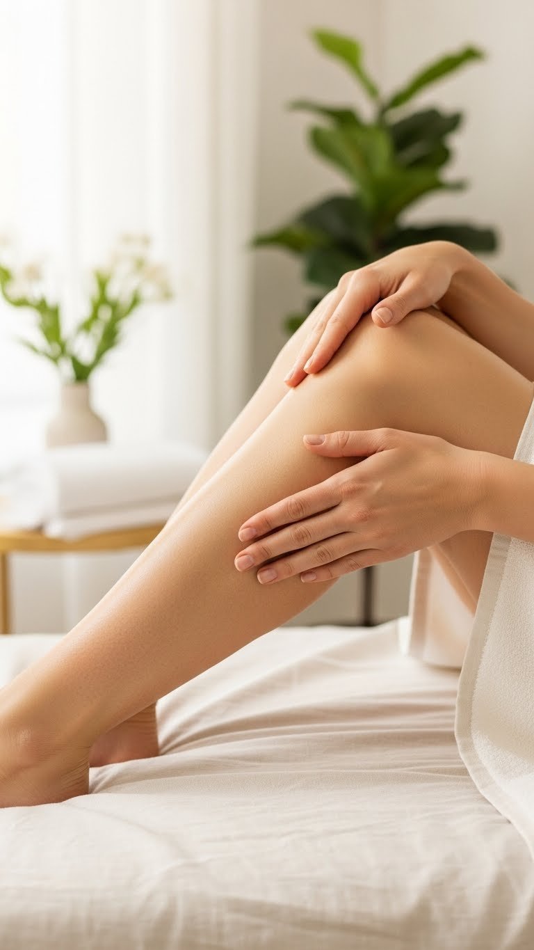 Smooth radiant skin after laser hair removal treatment showing confident results