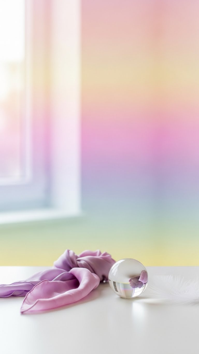 Soft gradient romance wallpaper featuring seamless blush pink to lavender color transition with ethereal misty texture